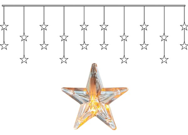 Svetelný LED záves Star 180 cm