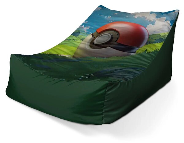 Sablio Sedací vak Lounge Pokemon ball Krajina - 80 x 95 x 50 cm