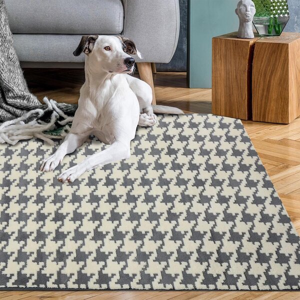 Tutumi Koberec Clover Pepitka sivý, veľkosť 140x200