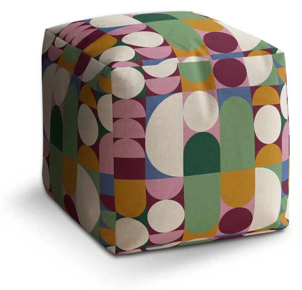 Sablio Taburet Cube Farebná rovnováha - 40x40x40 cm