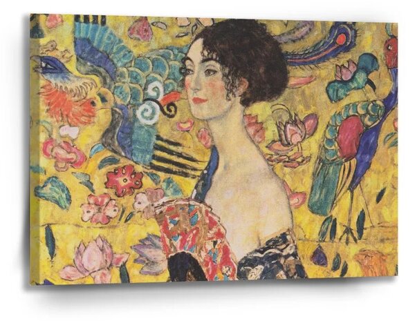 Sablio Obraz Dáma s vejárom - Gustav Klimt - 90x60 cm