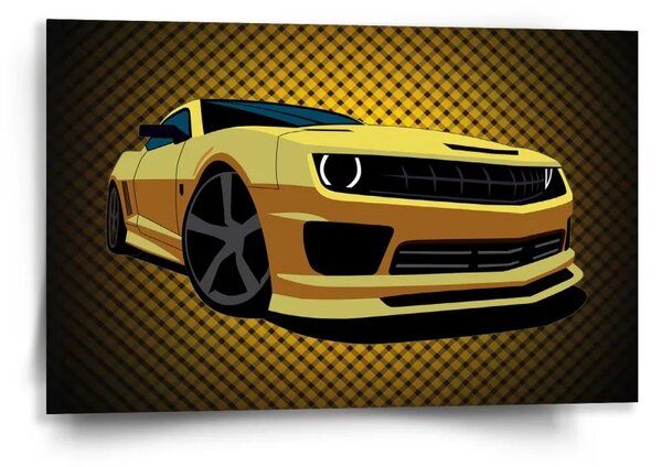 Sablio Obraz Chevrolet Camaro Žltá mriežka - 60x40 cm