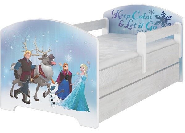 Detská posteľ so zásuvkou Disney - ĽADOVÉ KRÁĽOVSTVO 140x70 cm