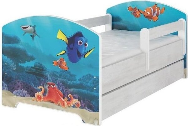 Detská posteľ bez šuplíku Disney - HĽADÁ SA NEMO 140x70 cm
