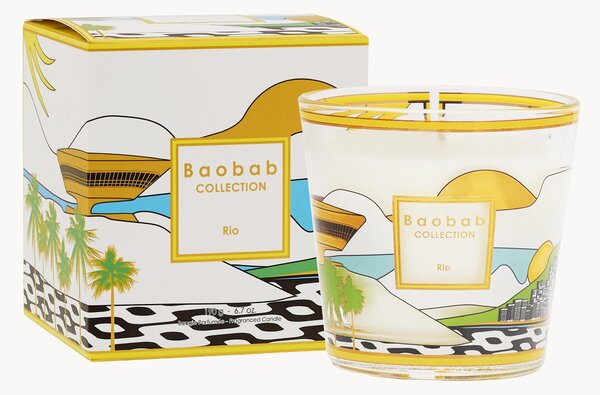 Ručne fúkaná vonná sviečka My First Baobab Rio (Bergamot, Cardamom & Musk)