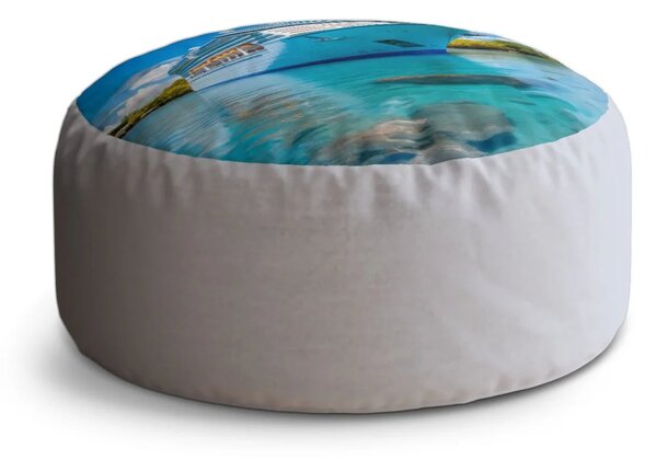 Sablio Taburet Circle Luxusná výletná loď v tropickom raji: 38x48 cm