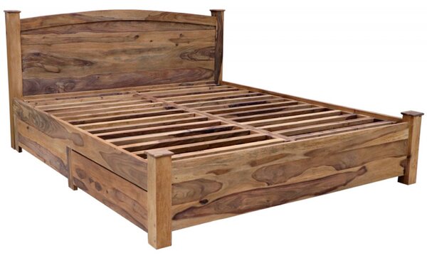 Posteľ Rami s úložným priestorom 180x200 indický masív palisander