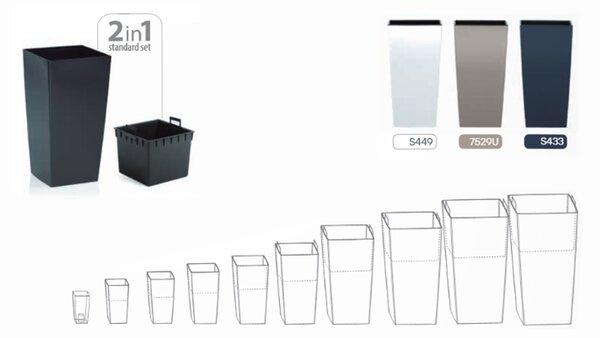 Plastový kvetináč DURS140 14 cm - biela