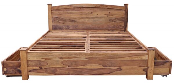 Posteľ Rami s úložným priestorom 180x200 indický masív palisander