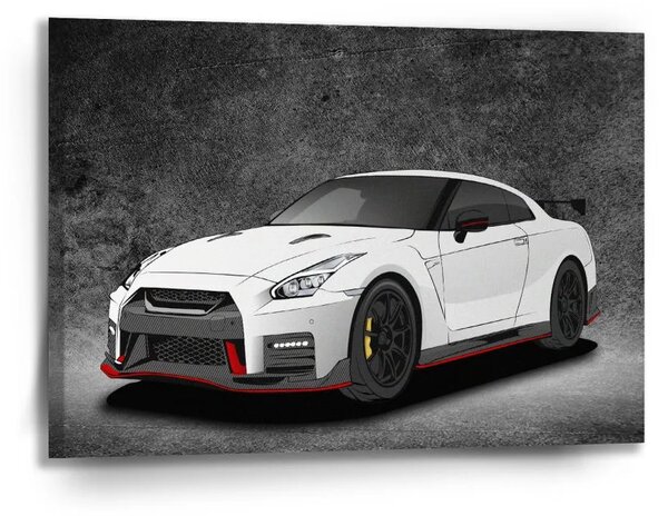 Sablio Obraz Nissan GTR 35 Sivý - 90x60 cm
