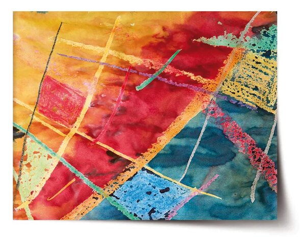 Sablio Plagát Farebné čiary - 60x40 cm