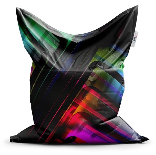 Sablio Sedací vak Čierne pásiky - 150x100 cm