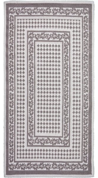 Sivo-béžový bavlnený behúň Vitaus Olivia, 80 × 200 cm
