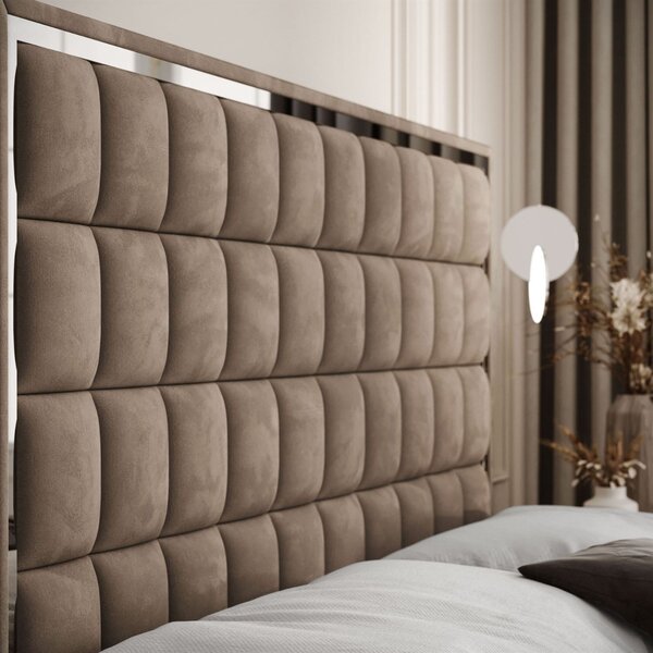 VYSOKÁ ČALÚNENÁ POSTEĽ NOEMI SILVER 140X200 ROYAL VELVET 176