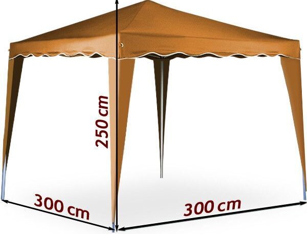 Záhradný altánok Capri 3x3 m - hnedá