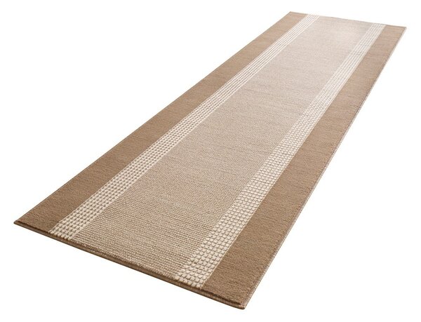 Béžovo-hnedý behúň Hanse Home Basic, 80 x 300 cm