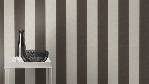 RASCH | Vliesová tapeta na stenu Schöner Wohnen 600766 | 0,53 x 10,05 m | čierna, šedá