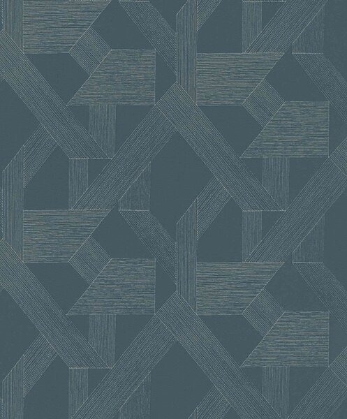 RASCH | Vliesová tapeta na stenu Schöner Wohnen 600414 | 0,53 x 10,05 m | vining ivy, modrozelená, metalická