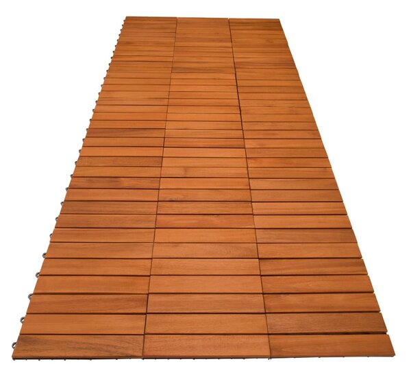 Drevené dlaždice – sada 11ks, 30×30 cm