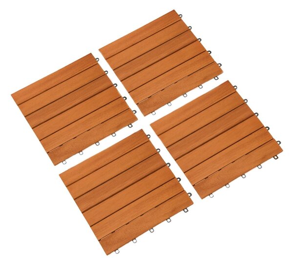 Drevené dlaždice – sada 11ks, 30×30 cm