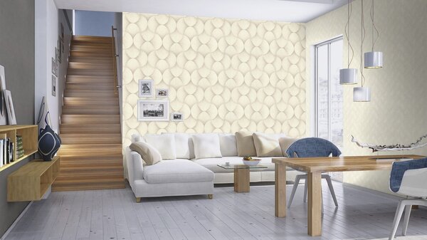 RASCH | Vliesová tapeta na stenu Sky Lounge 608229 | 0,53 x 10,05 m | krémová, béžová