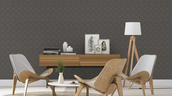 RASCH | Vliesová tapeta na stenu Sky Lounge 608168 | 0,53 x 10,05 m | čierna, hnedá, modrá