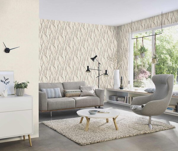RASCH | Vliesová tapeta na stenu Paraíso 330014 | 0,53 x 10,05 m | krémová