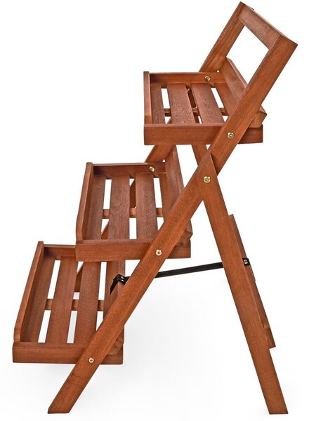 Drevené kvetináčové schody