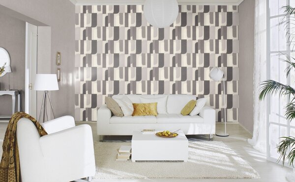 RASCH | Vliesová tapeta na stenu Paraíso 330502 | 0,53 x 10,05 m | šedá, biela, krémová