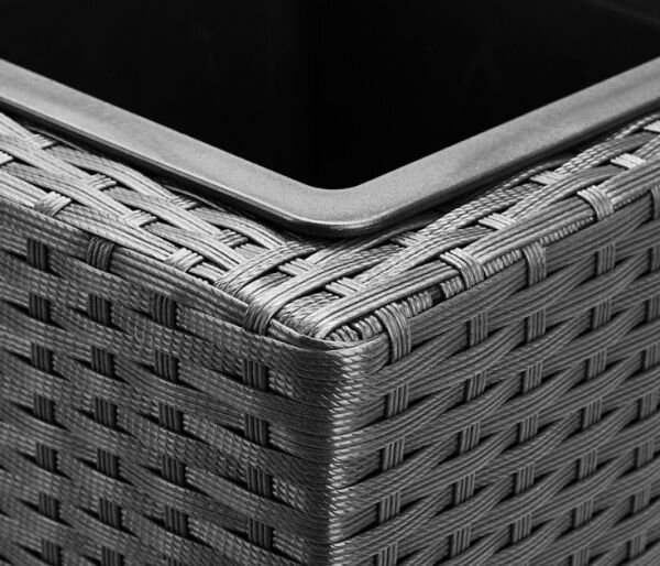 Kvetináč - 4 ks - 95 x 27 x 60cm - čierny