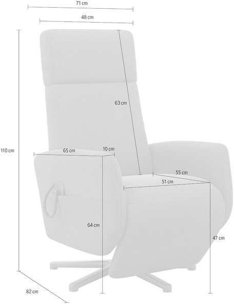 RELAXAČNÉ KRESLO, textil, tmavosivá Sit & More - Online Only obývacie izby, Online Only