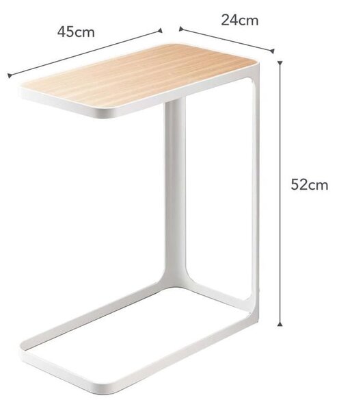 Biely odkladací stolík YAMAZAKI Frame