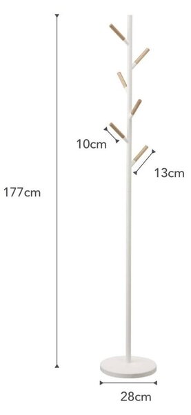 Biely vešiak YAMAZAKI Plain Pole Hanger