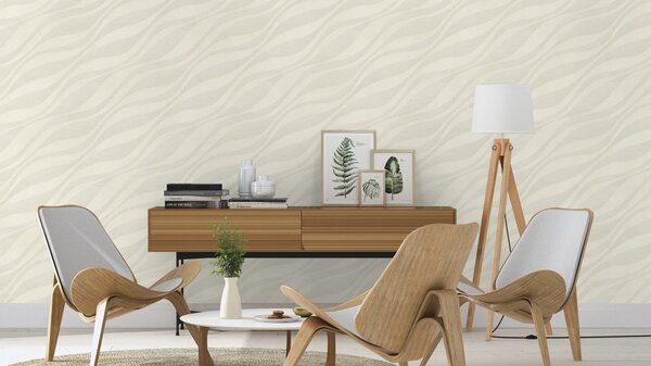 RASCH | Vliesová tapeta na stenu Sky Lounge 608014 | 0,53 x 10,05 m | krémová, béžová
