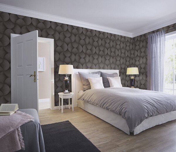 RASCH | Vliesová tapeta na stenu Sky Lounge 608250 | 0,53 x 10,05 m | čierna, hnedá, modrá