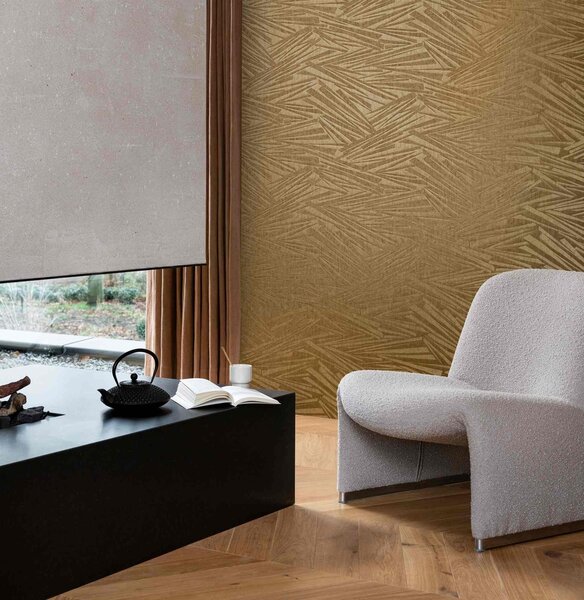 RASCH | Vliesová tapeta na stenu Sky Lounge 608311 | 0,53 x 10,05 m | zlatá, béžová