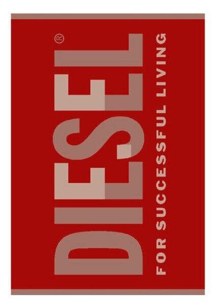 UTERÁK, 95/150 cm, červená Diesel - Kúpeľňový textil, Online Only