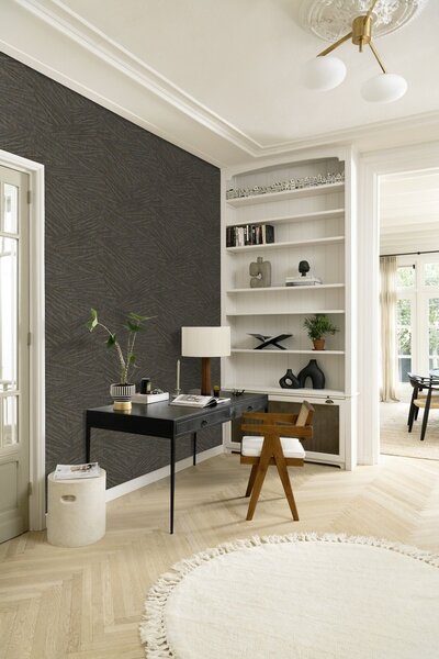 RASCH | Vliesová tapeta na stenu Sky Lounge 608366 | 0,53 x 10,05 m | čierna, modrá, šedá