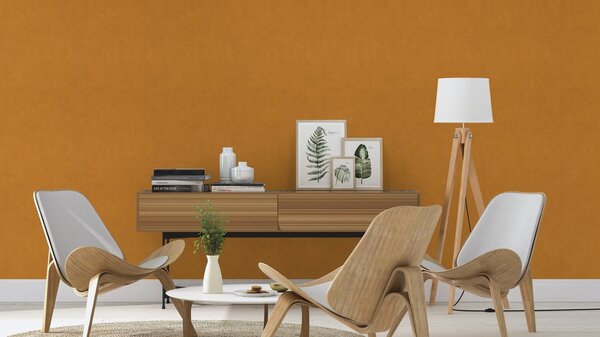 RASCH | Vliesová tapeta na stenu Paraíso 330137 | 0,53 x 10,05 m | oranžová