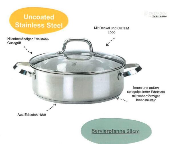 SERVÍROVACIA PANVICA 28 cm Chefkoch+Fackelmann - Online Only bytové doplnky, Online Only