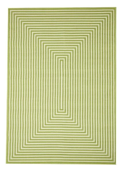 Zelený vonkajší koberec Floorita Braid, 133 × 190 cm