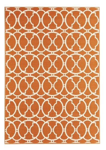 Oranžový vonkajší koberec Webtappeti Interlaced, 160 × 230 cm