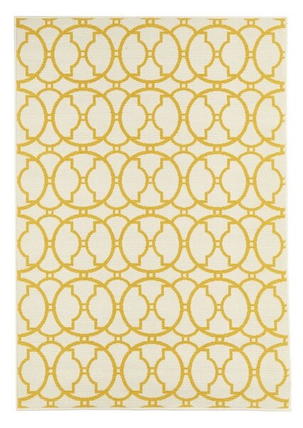 Béžovo-žltý vonkajší koberec Floorita Interlaced, 160 × 230 cm