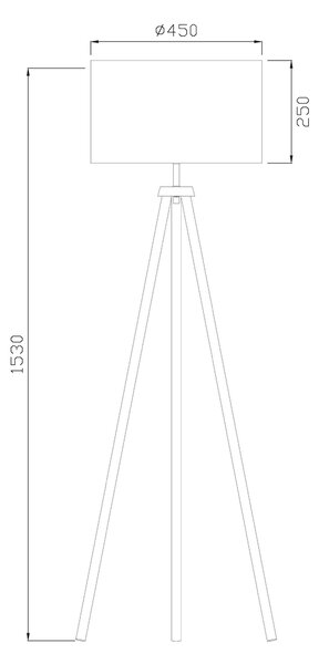 STOJACIA LAMPA, 45/153 cm Novel - Online Only bytové doplnky, Online Only