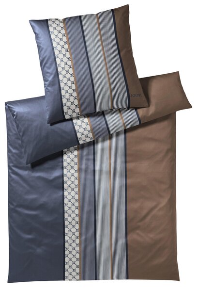 POSTEĽNÁ BIELIZEŇ, makosatén, modrá, hnedá, tmavomodrá, 135/200 cm Joop! - Online Only bytové doplnky, Online Only