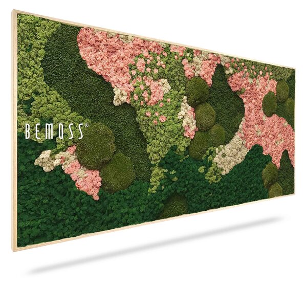 Machový obraz BEMOSS® ORTHO PINK - 40 x 40 cm