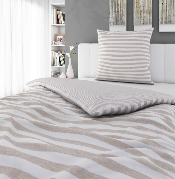 OBOJSTRANNÁ POSTEĽNÁ BIELIZEŇ, džersej, taupe, 135/200 cm Bio:Vio - Online Only bytové doplnky, Online Only
