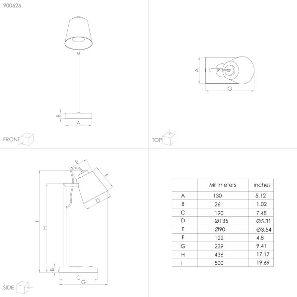 Eglo 900626 - stmievateľná LED lampa s bezdrôtovým nabíjaním LACEY LED/5,5W/230V