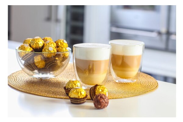 Dvojstenné/na latte sklenené hrnčeky v súprave 2 ks 320 ml Amo – Vialli Design