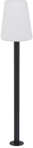 Nowodvorski 9246 Exteriérové stĺpikové svietidlo GALAXY FL 9246 čierne s bielym plastovým tienidlom